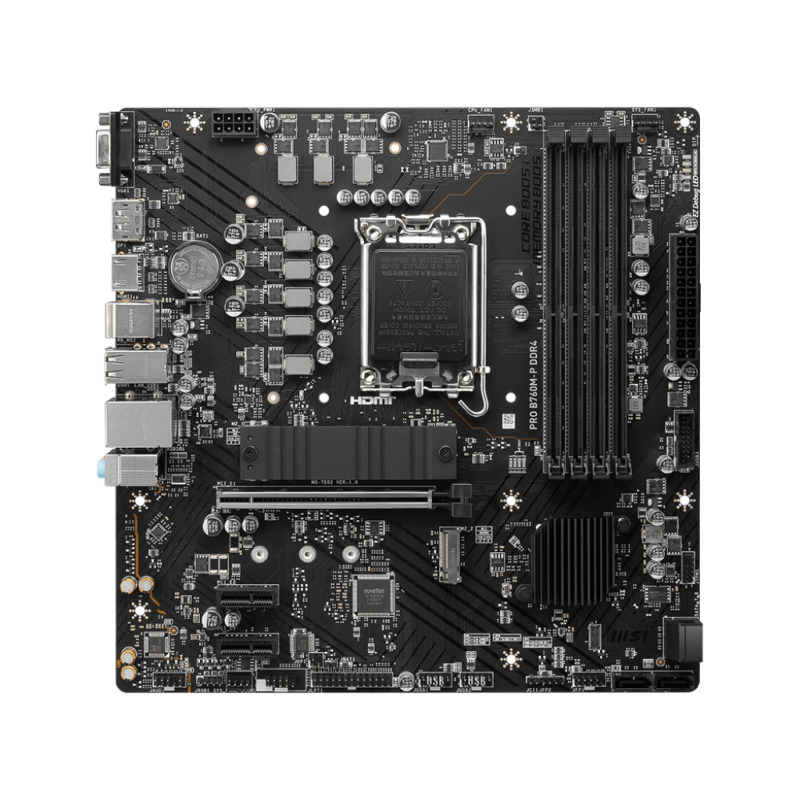 MOTHERBOARD MSI (PRO B760M-P DDR4) SOCKET 1700, 4*DDR4 4800 MHZ, HDMI, DP, D-SUB, MICRO ATX image 2